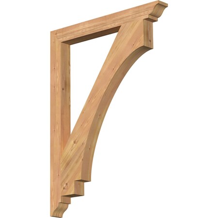 Ekena Millwork Imperial Traditional Smooth Bracket, Western Red Cedar, 3 1/2"W x 34"D x 46"H BKT04X34X46IMP01SWR